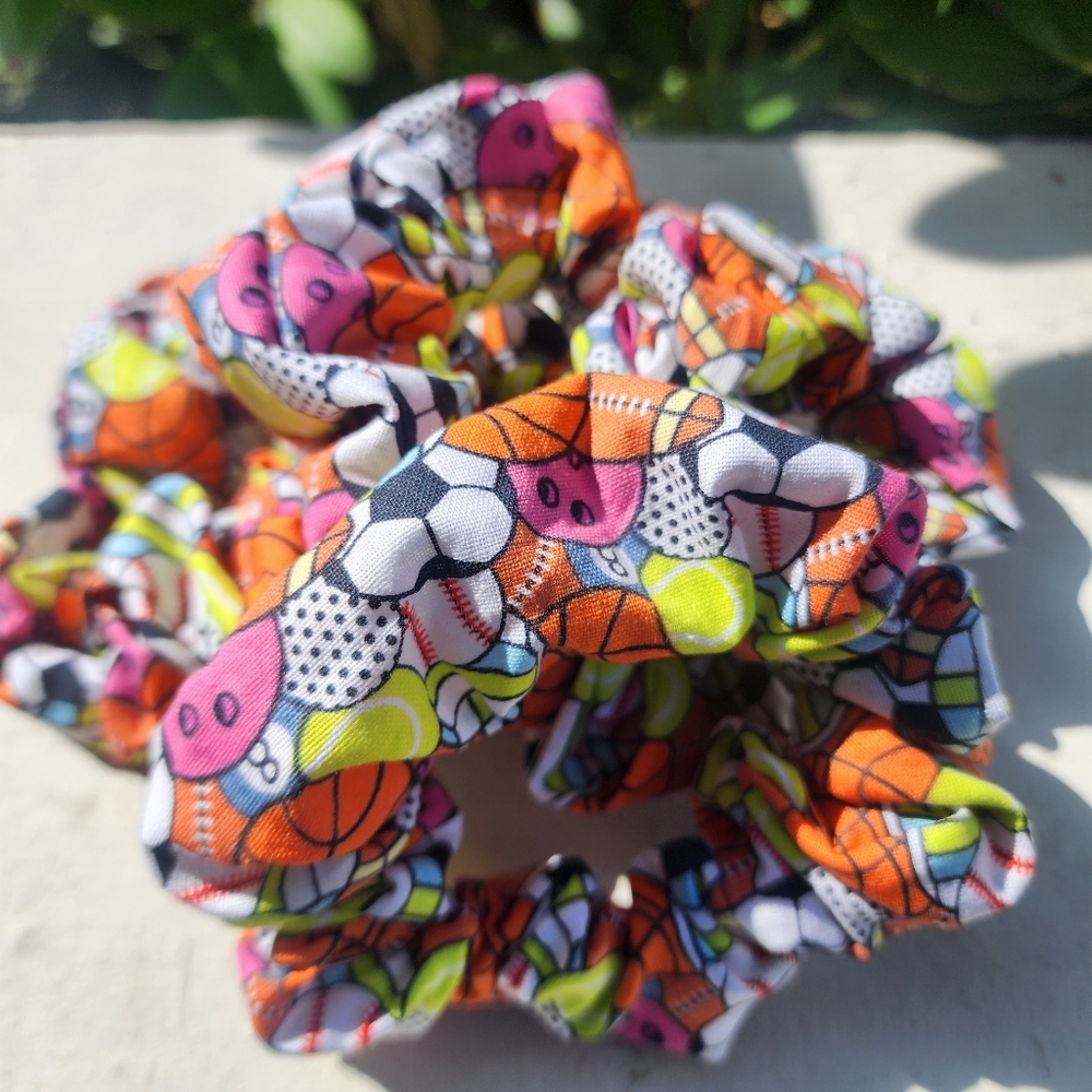 Sports Ball Scrunchies Handmade NWT